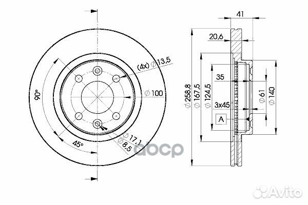 78BD3550 диск тормозной передний Renault Clio