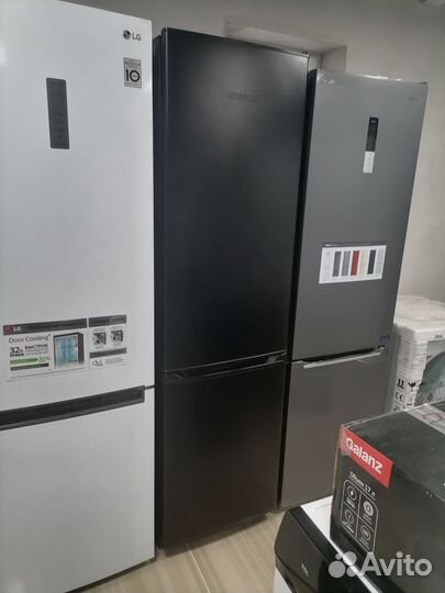 Холодильник новый черный 2 метра nordfrost