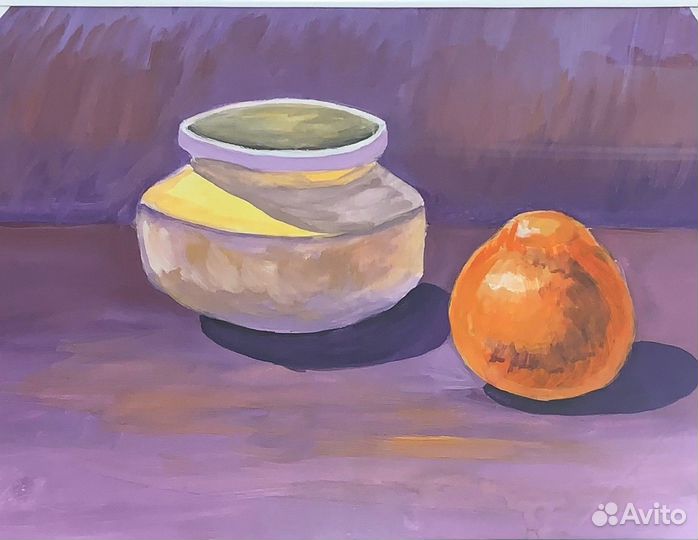 Картина гуашь акварель