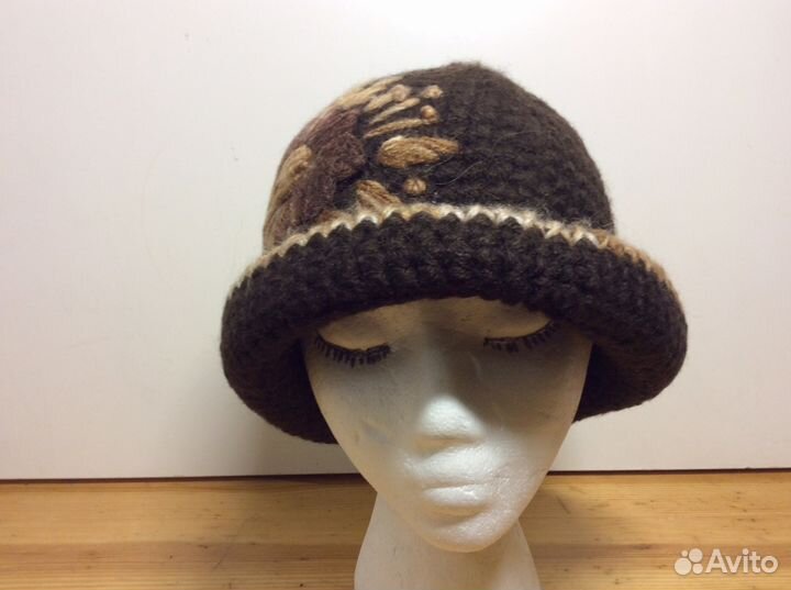 Стильная шоколадная шляпка, 56-59, арт 202