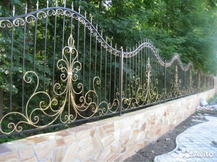 Кованый забор, перила,балкон