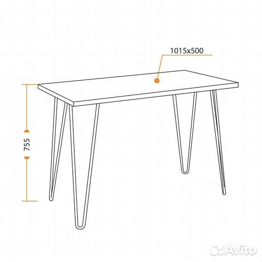 Стол компьютерный WD-06 Concrete Лофт Tetchair