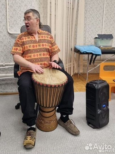 Обучение игры на африканских барабанах, перкуссии