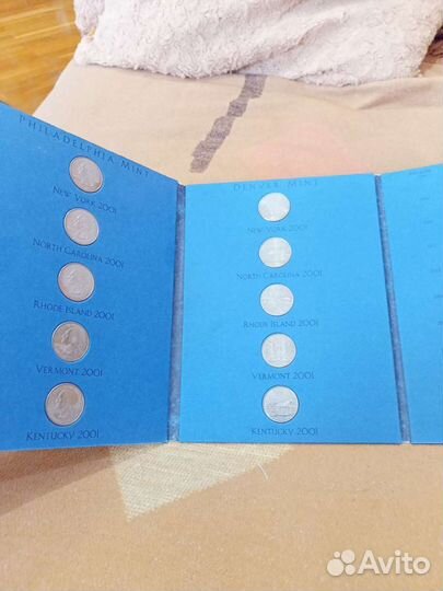 Годовой набор монет США 2001 года и 5 квотеров