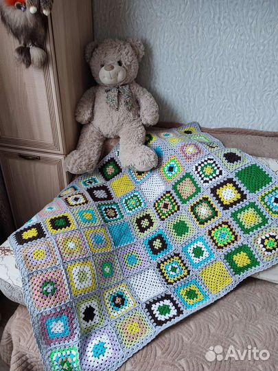 Плед детский вязаный ручная работа