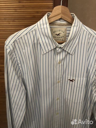 Hollister рубашка плотная, белая, L