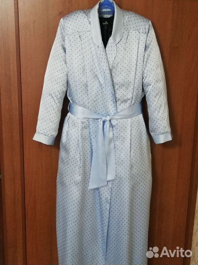 Халат шелковый женский длинный
