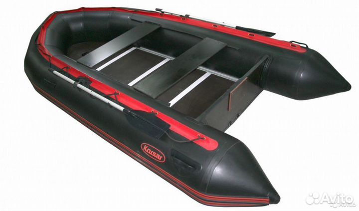 Лодка пвх Броня 340 ск Белый - чёрный