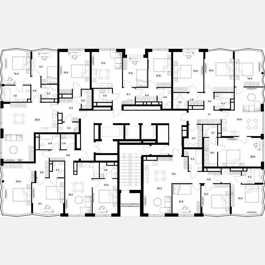 1-к. квартира, 44,9 м², 27/30 эт.