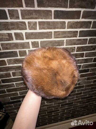 Шапка зимняя норковая женская