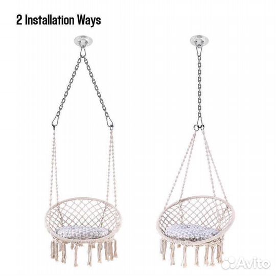Подвесное кресло-гамак, кресло-качели плетеные