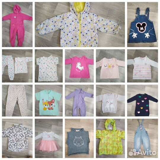 Вещи пакетом для девочки 86 92
