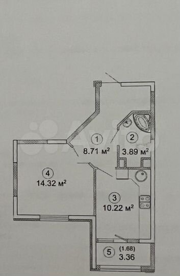 1-к. квартира, 40,5 м², 3/18 эт.