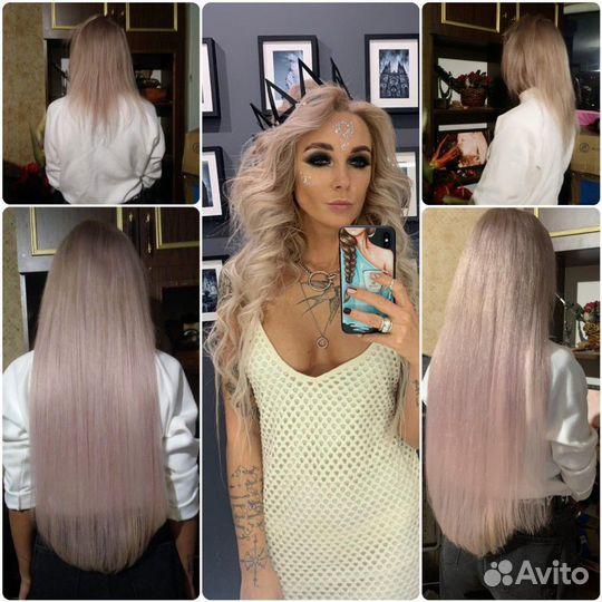 Наращивание волос, снятие, коррекция. Выпрямление