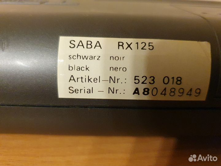 Радиоприемник saba RX 125 Германия