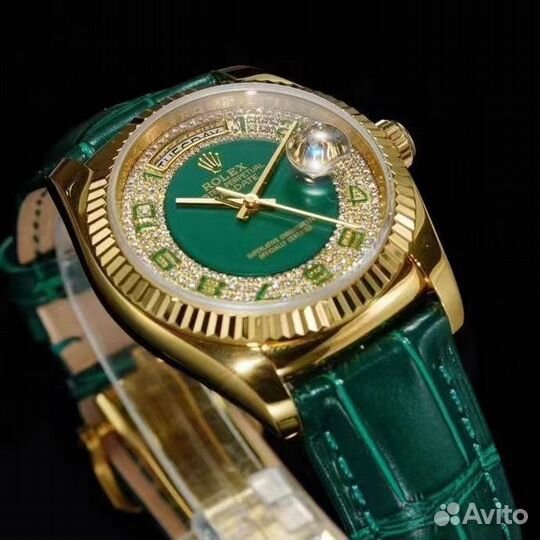 Часы rolex day date green diamond