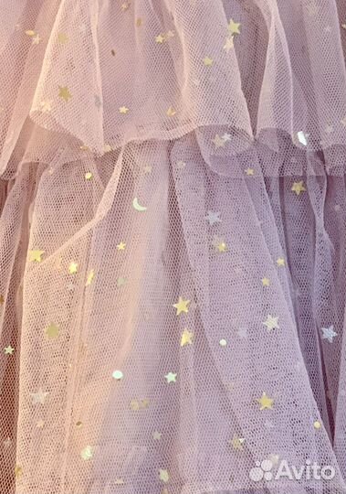 Нарядное платье со звёздочками для девочки 128 см