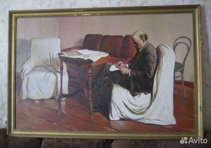 Ленин в Смольном. Картина. Холст. Масло