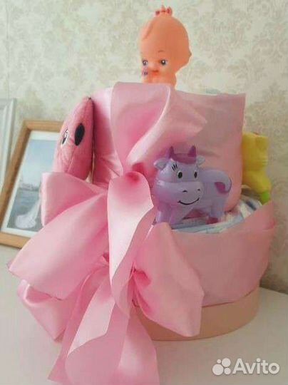 Торт из подгузников/подарок новорожденному