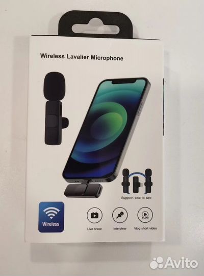 Беспроводной петличный микрофон для iPhone новый