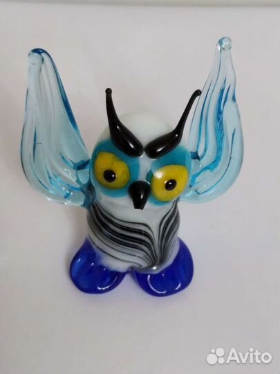 Стеклянные цветные зверюшки игрушки