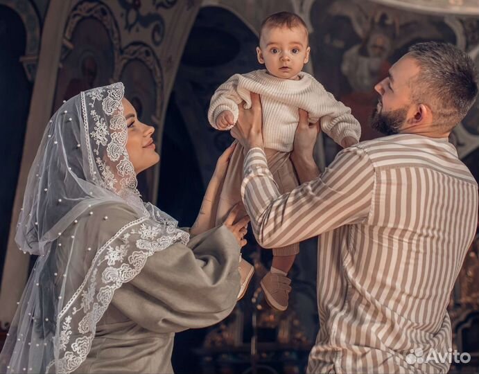 Неспадающий платок на крещение