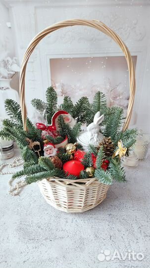 Съедобные букеты и корзины на новый год