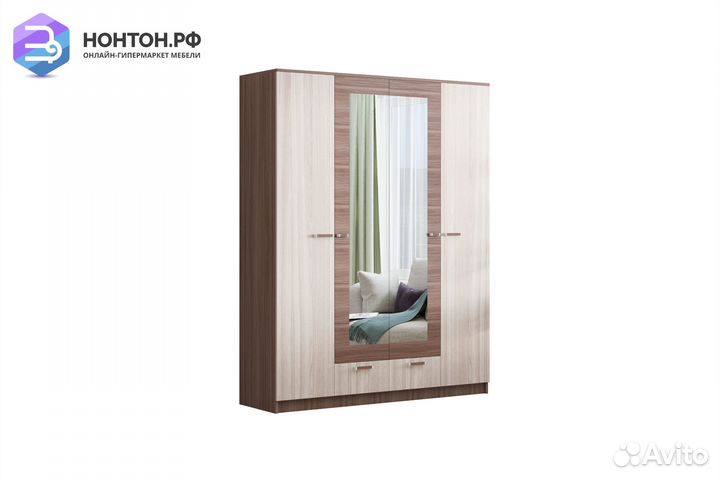 Шкаф Адель 1.6 ясень шимо темный / ясень шимо свет