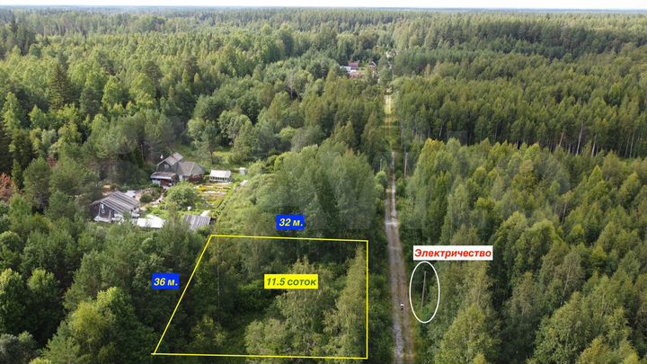 Участок 11,5 сот. (СНТ, ДНП)