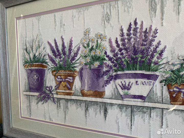 Картина вышитая крестом «Лавандовая нежность»