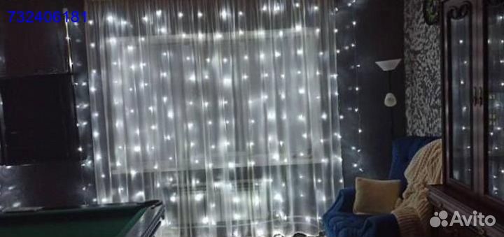 Гирлянда штора новогодняя