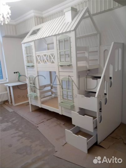Кроватка двухярусная детская