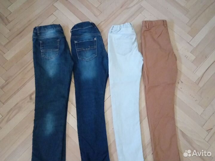 Брюки, джинсы 10-12 лет. Пакетом