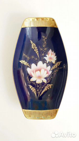 Блюдо фарфор Германия кобальт