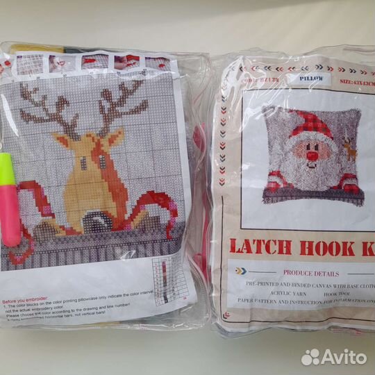 Набор рукоделия подушка из нитей крючком