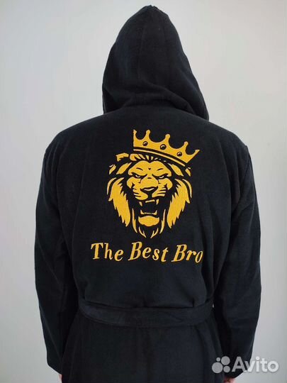 Халат мужской машинная вышивка нашивки на одежде