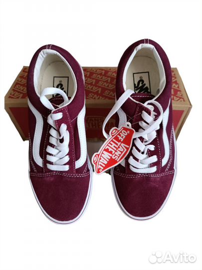 Кеды Vans женские 39 бордо