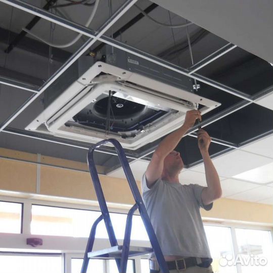 Установка кондиционера (медные трубы)