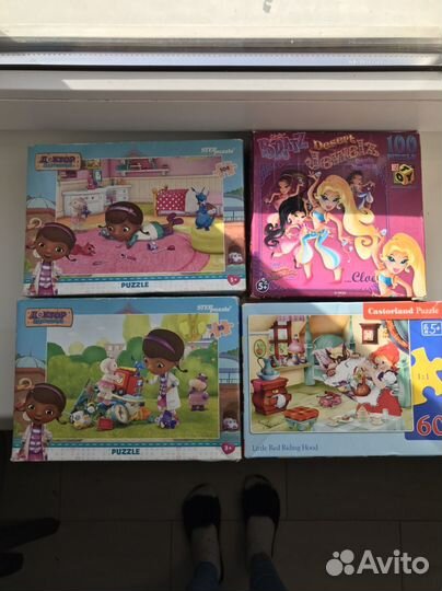 Детские паззлы 4 набора цена за все