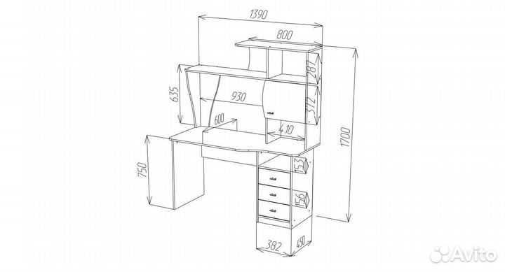 Стол компьютерный ск-46