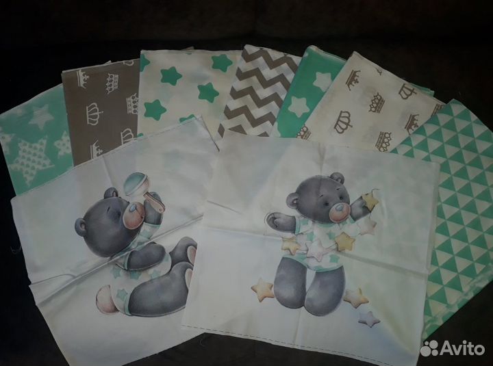 Новый набор ткани для пошива набора в кроватку