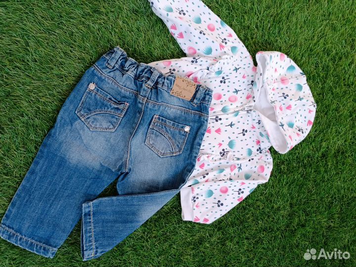 Комплект джинсы Толстовка с капюшоном олимпийка