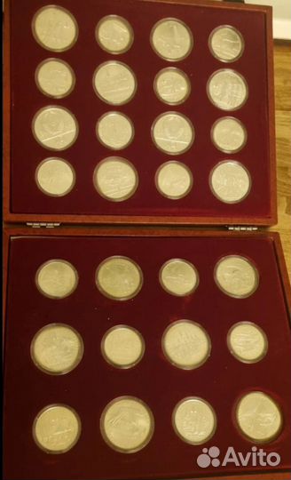 Набор монет олимпиада 80, серебро