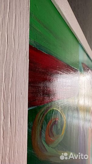 Картина для интерьера, кубизм 1*1 м, акрил