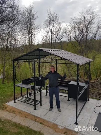 Мангал с печью