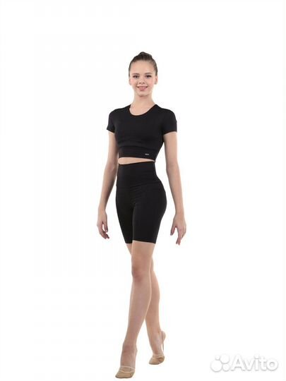 Кроп-футболка RG602-35 черный (28)