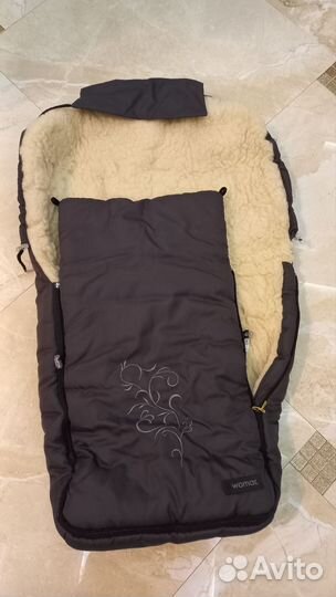 Зимний конверт в коляску на овчине