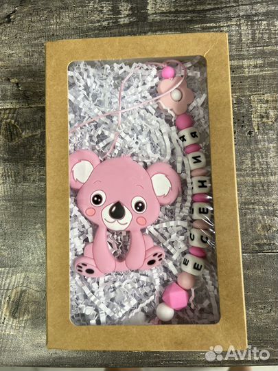 Держатель для пустышки/прорезыватель именной