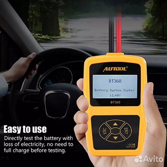 Тестер аккумулятора Autool BT360