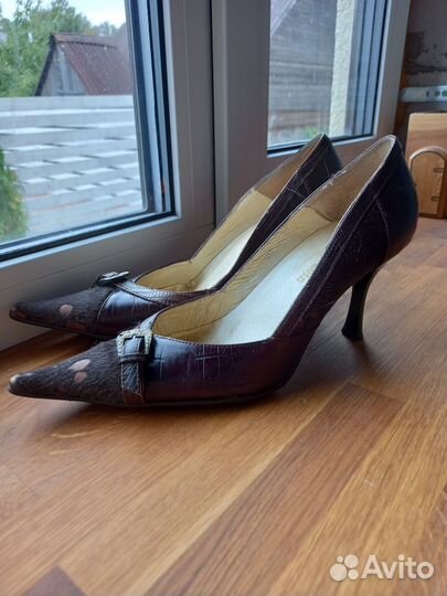 Туфли лодочки кожа лошади